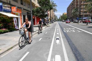 Nuevo carril bici de la avenida Cardenal Benlloch